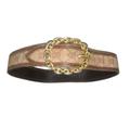 Gucci Accessories | Early Brown Guccissima Leather Belt W A Gold Gucci Link Buckle | Color: Brown/Gold | Size: 85 Cm/34" X 2"