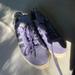 Adidas Shoes | Adidas Vintage Purple Sneakers W/ Animal Print Black And White Heel Trim. 8.5. | Color: Purple | Size: 8.5