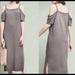 Anthropologie Dresses | Anthropologie Cloth & Stone Juliette Open-Shoulder Midi Tee Shirt Dress - Stone | Color: Gray | Size: L