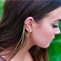 Free People Jewelry | Free People Crystal Ear Cuff Earrings Set | Color: Gold | Size: Os