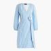 J. Crew Dresses | J. Crew | Women's Striped Blue N White Wrap Tie Lined Cotton Poplin Dress Sz 0 | Color: Blue/White | Size: 0