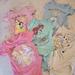 Disney One Pieces | 5pc 3-6m Disney Baby Watercolor Onsie Set | Color: Pink/White | Size: 3-6mb