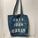 American Eagle Outfitters Bags | American Eagle Denium Tote Bag | Color: Blue/White | Size: Os