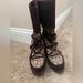 Coach Shoes | Coach Wedge Boots | Color: Brown/Cream | Size: 7