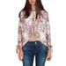 Free People Tops | Free People Printed Keepin On Dolman Ivory Blush Floral Tee - Xs | Color: Pink/White | Size: Xs