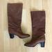 J. Crew Shoes | J. Crew Heeled Knee High Boots Cognac Leather Brown Tan Us Women’s 5 | Color: Brown/Tan | Size: 5