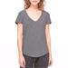 Lululemon Athletica Tops | Lululemon Love Tee Short Sleeve V Neck Gray White Stripe-8 | Color: Gray/White | Size: 8