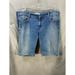 Levi's Shorts | Levis Low Shorts Womens 16 Blue Denim Faded Pockets Button Zip Belted Ladies | Color: Blue | Size: 16