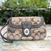 Coach Bags | Coach Tan Logo Canvas & Brown Leather Wallet Wristlet | Color: Brown/Tan | Size: Os