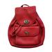 Coach Bags | Euc - Coach Pebbled Leather Mini Turnlock Rucksack Backpack 37581 Red Flap | Color: Red | Size: Mini