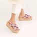 Free People Shoes | Free People Highline Platform Sandals Size Eu 40 | Color: Purple/Tan | Size: 10