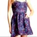 Free People Dresses | Free People Purple Textured Bustier Mini Dress Size: 0 | Color: Purple | Size: 0