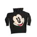 Disney Sweaters | Disney Mickey Mouse Face Funnel Neck Pullover Sweatshirt Womens Sz Med Black | Color: Black | Size: M