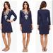 Lilly Pulitzer Dresses | Lilly Pulitzer Marina Navy Tunic Embroidered Pima Cotton Dress M | Color: Blue | Size: M