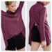 Free People Sweaters | Free People Top Split Back Turtleneck Pullover Sweater Burgundy Purple | Color: Purple/Red | Size: Xs