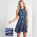 Athleta Dresses | Athleta Santorini Thera Navy Blue Tie Dye Dress Large Sleeveless | Color: Blue/White | Size: L