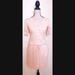 J. Crew Dresses | Ballet Pink Dress: Knee-Length Fit Skirt, 3/4 Ruched Sleeves, Waist Tie, Sz. S | Color: Cream/Pink | Size: S