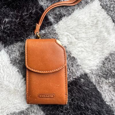 Coach Bags | Coach Vintage Leather Cellphone Case Wristlet Tan With Gold Hardware | Color: Brown/Tan | Size: Os
