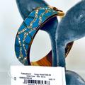 Kate Spade Jewelry | Kate Spade Garden Grove Hinge Teal Enameled And Rinestone Bracelet, Nwt | Color: Blue/Gold | Size: Os