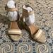 Coach Shoes | Coach Wedge Heeled Sandals | Color: Cream/Tan | Size: 10