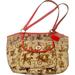 Coach Bags | Coach Horse & Carriage Print Shoulder Bag With Red Leather Trim | Color: Gold/Red | Size: 10”H X 15”L X 4.0”D