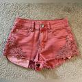 American Eagle Outfitters Shorts | American Eagle Women’s Hi Rise Festival Faded Red Jean Shorts - Size 2 | Color: Red | Size: 2