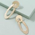 Anthropologie Jewelry | Anthropologie Gold Plated Interlinked Looped Hoop Drop Textured Earrings | Color: Gold | Size: Os