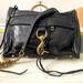 Rebecca Minkoff Bags | Black Leather Rebecca Minkoff Crossbody W/ Gold Chain And Hardware | Color: Black/Gold | Size: Os