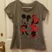 Disney Tops | Disney Mickey And Minnie Kissing Tshirt Womens Size L. Euc. | Color: Gray/Red | Size: L