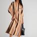 Free People Dresses | Free People Mutma Uko Dress In Brown, Tan & Yellow Striped - Women's - Fcm29 | Color: Brown/Tan/Yellow | Size: All Size