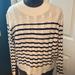 J. Crew Sweaters | J Crew Navy And Cream Cable Sweater. Never Worn. Size Large | Color: Blue/Cream | Size: L