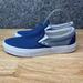 Vans Shoes | Mens Vans Classic Two Tone Slip On Sneaker Canvas Navy White Chambray 8 Nwot | Color: Blue/White | Size: 8