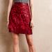 Anthropologie Skirts | Anthropologie Perched Vegan Leather Mini Skirt A-Line Dark Red Cutout Detail | Color: Red | Size: 4