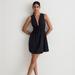 Madewell Dresses | Madewell Sophia Deep-V Mini Dress Sz M Nl115 | Color: Black | Size: M