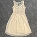 American Eagle Outfitters Dresses | American Eagle Beige/Light Pink Bohemian Dress Size Xxs Euc | Color: Cream/Pink | Size: Xxs