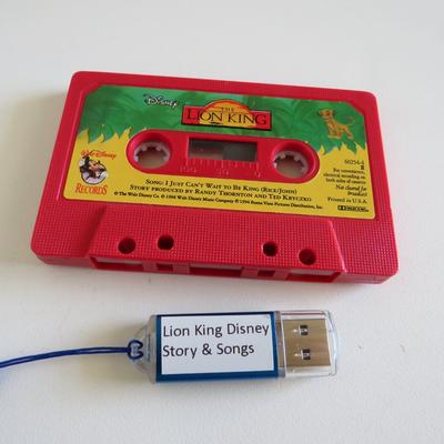 Disney Media | Disney Lion King Cassette Tape & Usb Flash Drive With Mp3 Files No Book | Color: Red | Size: Os