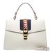 Gucci Bags | Gucci Medium Sylvie Handbag 431665 White Gold Leather Ladies | Color: White | Size: Os