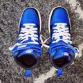 Nike Shoes | Euc Boys Nike Blue & Black Hi-Top Sneakers, Size 5 | Color: Black/Blue | Size: 5b