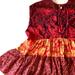 Free People Dresses | Free People - Tiered Mini Dress - Floral Batik - Red - Xs | Color: Purple/Red | Size: Xs