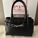 Coach Bags | Coach Hampton Black Leather Belted Top Handle Tote | Color: Black/Silver | Size: Os