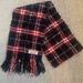 Burberry Accessories | Burberry London Merino Wool Blend Checkered Scarf | Color: Black/Red | Size: Os