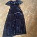Anthropologie Dresses | Anthro Maxi Dress. Black Color. Nwt. Size Xs. 100% Polyester. Elastic Waist. | Color: Black | Size: Xs