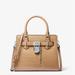 Michael Kors Bags | Michael Kors Hamilton Small Crocodile Embossed Faux Leather Satchel Camel Nwt | Color: Silver/Tan | Size: Various