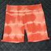 Nike Shorts | Nike Women Xxl Mid Rise One Luxe Tie Dye Orange Biker Shorts 7” Stripe B12 | Color: Black/Orange | Size: 2x