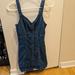 Urban Outfitters Dresses | Bdg Dark Wash, Button-Up, Jean Overalls Dress | Color: Blue | Size: Xxs