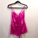 Victoria's Secret Intimates & Sleepwear | Bright Pink Satin Romper Nightgown From Victoria’s Secret! | Color: Pink | Size: L