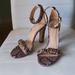 Coach Shoes | Coach Elizabeth Leather Heel Sandals | Color: Gray/Tan | Size: 7