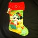 Disney Holiday | Disney Mickey Mouse Christmas Stocking New | Color: Green/Red | Size: 20" X 9"