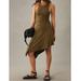 Anthropologie Dresses | Daily Practice By Anthropologie Sleeveless Side-Ruched Dress Olive Drab Green L | Color: Green | Size: L