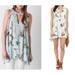 Free People Tops | Free People Dress Womens Xs Tree Swing Tunic Mint Green Floral Sleeveless Pocket | Color: Green | Size: Xs